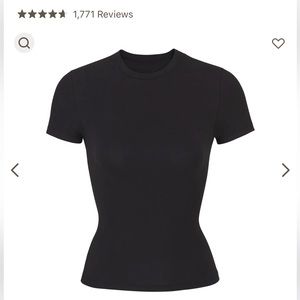 NWT SKIMS Cotton Jersey T-Shirt in Soot Sz XL